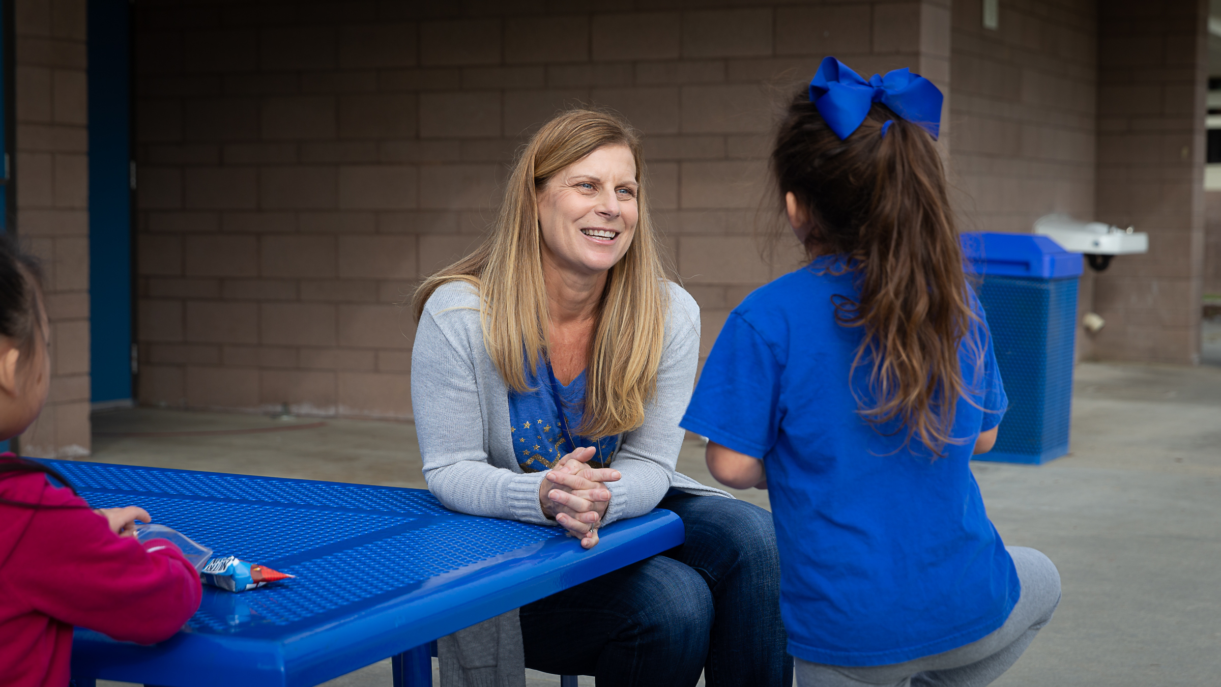 Teaching talking to young student