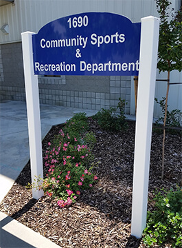 Community Sports and Recreation Sign